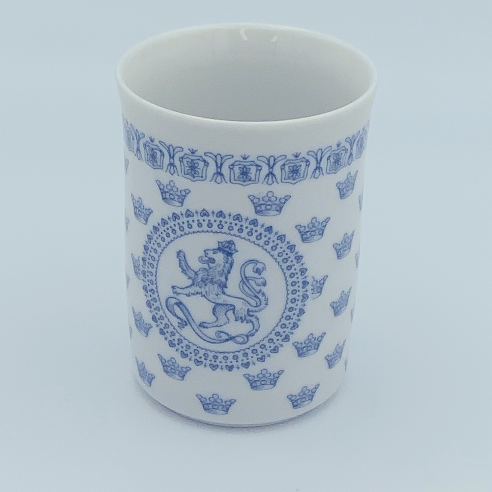 Rare Svea Rörstrand Sweden Miniature Vase, Pot, or Tea Cup Blue and White